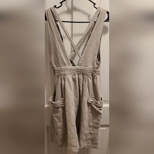 Meadow Rue Beige Backless Dress